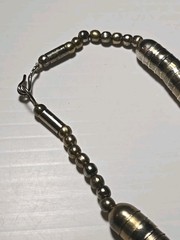 Vtg 70s Snake Coil Necklace 30″ Articulated Segmented Gold Tone Egyptian Revival