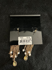 Cookie Lee Cascading Pearl Earrings New