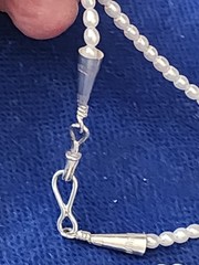 RARE & ELEGANT STRAND 2.5MM RICE PEARL NECKLACE (STERLING)