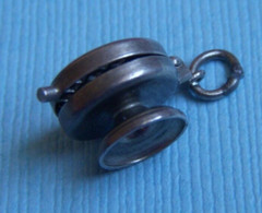 Vintage 40’s movable waffle iron sterling charm