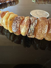 Vintage Raw Unpolished Baltic Amber Nuggets Chunks Necklace 52 gr, 18” L