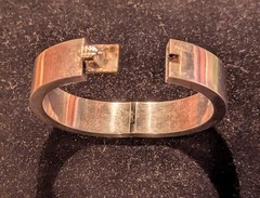 Stunning Sterling Silver 925 Modernist Bracelet Clasp & Hinged 72.7g Mexico