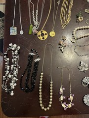 Untested Mixed Jewelry Lot, Vintage, Earrings, Necklaces, Rings, Cufflinks, More