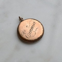Antique Edwardian Locket – Double-Sided Locket – Gold Filled