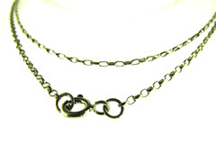 Sterling Silver Oval Link Chain Necklace 2mm 19 inch 2.21g