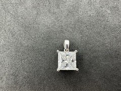 1.50g Vintage Sterling Silver 925 Square Cut Pendant Sparkling M