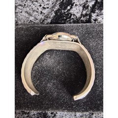 Sterling Silver Southwest Watch Cuff, Black Onyx Accent, Legacy Face, Signed V