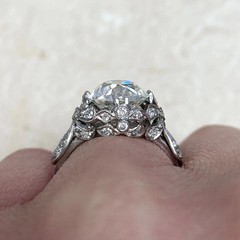 3.50Ct Art Deco Style Lab Created Diamond Anniversary 14K White Gold Finish Ring