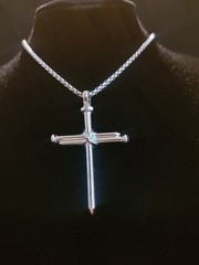 Spike Cross Necklace, Bohemian Style Durable Alloy Chain , Silver In Color