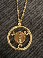 Vintage Pacific Pac Bell Telephone Charm Necklace CA 10K Gold Filled