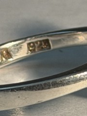 Vintage Sweetheart Sterling Ring/Heart Shaped / Cubic Zirconia 8.75 Beautiful