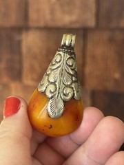Aunt Elza’s Amber Yoke Amulet Magnificent Magical Fortune Teller Heirloom