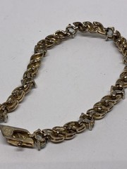 Vintage FAS Sterling silver rhinestone bracelet 7 1/2 inches lg 15.5 grams 925