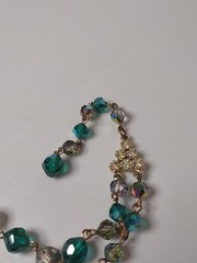 2 Layer Vintage Glass Bead Necklace 15.5 To 17 Inches Long