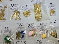 Vtg Lot #73 Miriam Haskell Stamping Findings Jewelry Design Craft Turtle Bug bow