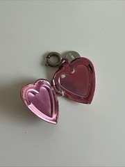 Disney Charm It Pink Frozen Anna Elsa Locket Heart Shaped Necklace Bracelet