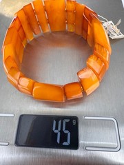 Vintage Butterscotch Baltic Amber Bracelet Stretchy USSR Soviet Kaliningrad