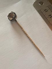Georgian Quartz Black Dot 15ct /15k Pin