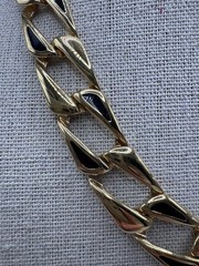 Vintage Monet Gold Tone Black Enamel Choker Collar Chain Necklace 17”