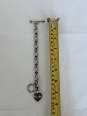 Vintage Juicy Couture Bracelet Starter Charm Silver Tone 6.5 Inch