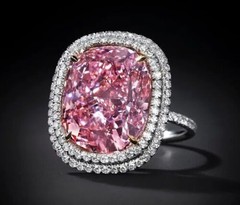 5.30 Ct Pink Diamond Art Deco Antique Vintage Wedding Ring 14K White Gold FN