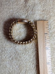 Antique D.F. Briggs CARMEN Sweetheart Expansion Bracelet Engraved Monogram