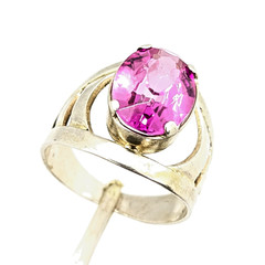Vintage Luxury Soviet RING Silver⭐️875 with Big Bright Ruby -10.5US (20mm) | #77