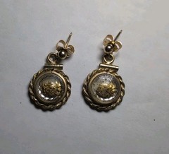 Vintage Gold Nuggets In 1/20 12K Gold Filled Capsule Earrings