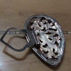 Vintage Silver Tone Teardrop Filigree Metal Scarf Clip Unisex Adults