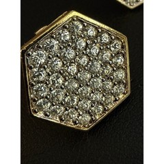 Vintage Rhinestone Earrings Clip Ons Gold Tone