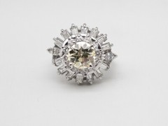 Antique 1920s $25,000 GIA 4.59ct FANCY YELLOW VVS OLD EURO Diamond Platinum Ring