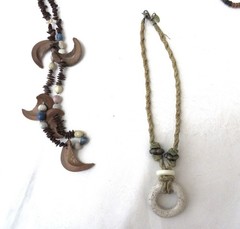 Lot of 3 Necklaces Boho m.e. Limited Beads Wood Look Vintage