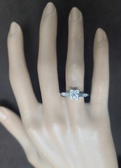 Vintage Platinum Engagement Ring 0.80CT.Natural Euro Cut Diamond Circ 1930’s