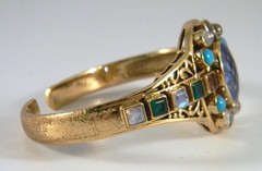 Nicky Butler Bronze Multi Stone Blue Topaz Cuff Bracelet