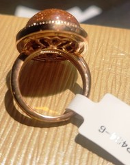 TIMNA JEWELRY COLLECTION(TM) OVAL CABOCHON MAN MADE GOLDSTONE COPPER RING – COP4