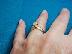 SALE 14k YG 2.27 tcw Diamond Solitaire Eternity Band Ring–sz 5¼ – SI2-I/J color