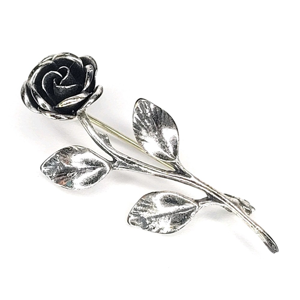 Vintage Signed TEKA 925 Sterling Silver Rose Brooch Pin – Theodor Klotz Germany