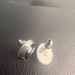 Hand crafted Sterling Silver and Black Onyx Stud Earrings