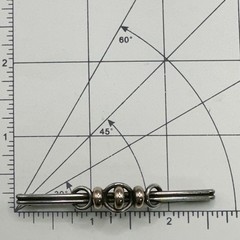 Modernist Bar Brooch Theodor Klotz Signed Teka 835 Handarbeit Silver Germany