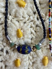 Lot Of 2 Vintage 90s GD Deadhead Hippie Seed Bead Polymer Clay Necklace