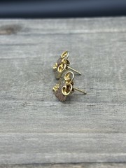 Black Hills 12k Tricolor Gold Grape Leave Earrings