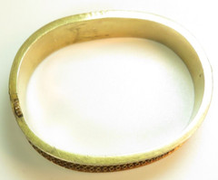 Victorian 1800’s 13KY-19KY Range Bangle Etruscan Bracelet 6″ Width IC 0.632″ ID