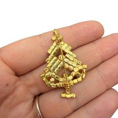 Vintage Jewelry Rhinestone Christmas Tree Brooch Christmas Pin