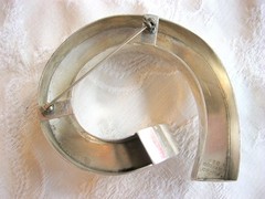 HUGE BOLD OVERSIZED SWIRL CIRCLE PIN MEXICO 925 STERLING SILVER STUDIO PIECE