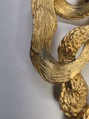 Vintage P.E.P. Erwin Pearl Chunky Gold Bracelet 70s-80s