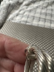 Vtg Ring Sz 9 ESPO 925 Sterling Silver Crystal Jewelry ESPOSITO Brutalist