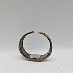 “Vintage” Quartz Spring, Ladies Gold Tone Jeweled Cuff Bracelet Analog Watch.
