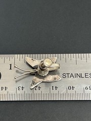 Vintage Mexico 925 Sterling Silver Abalone Butterfly Screw Back Earrings