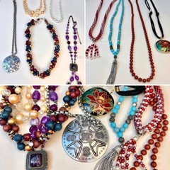 Vintage Costume Jewelry Bundle Of 9 Necklaces 1960s 1970s 1980s 1990s Y2K