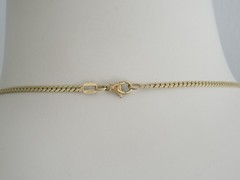 Necklace Collier Double Gold Tone Gold Plated Clear Stone 5.8 G/Approx. 49 Cm